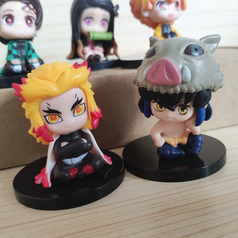 (BISA COD)ACTION FIGURE DEMON SLAYER KIMETSU NO YAIBA chibi tanjiro inosuke zenitsu