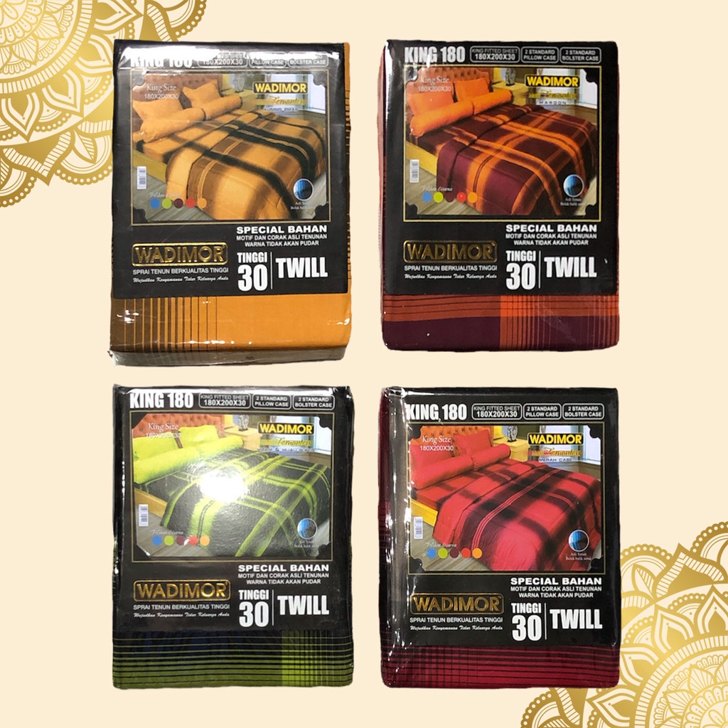 Sprei Tenun Wadimor Twill King Size 180x200 cm