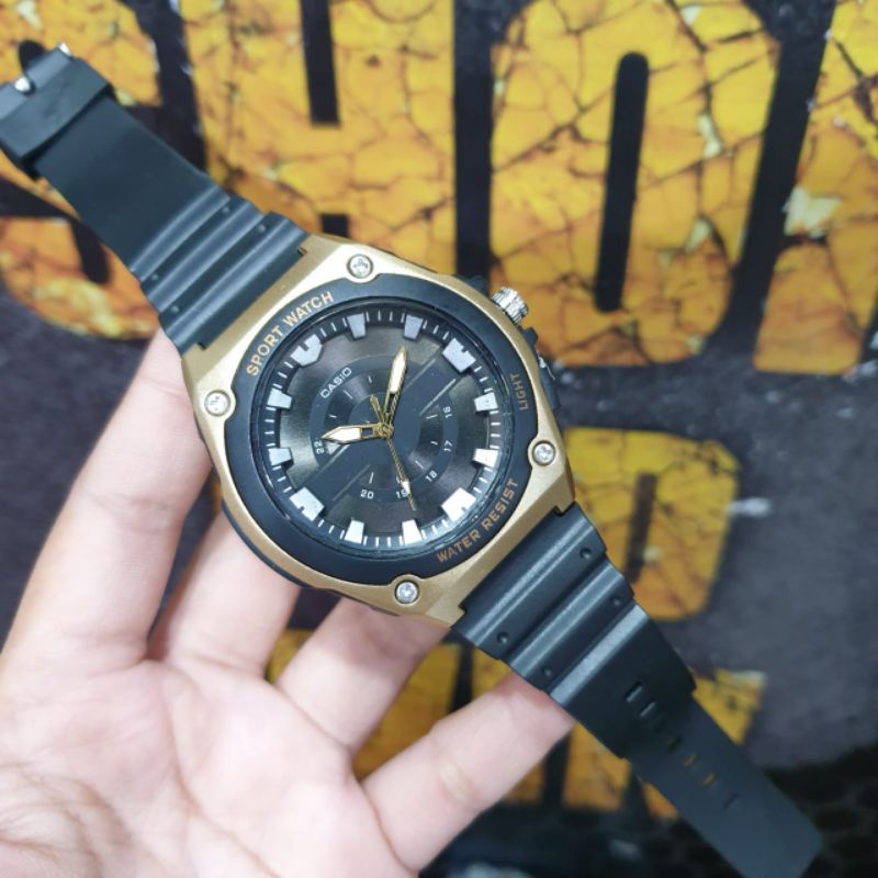 Jam tangan pria casio Sport D20 analog karet murah