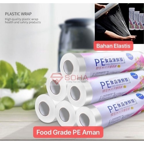 PW-06 30CM x 150M Plastic wrap Film Roll Food Grade Plastic PE Pembungkus Makanan Cling WRAP Plastik Wrapping / Cling wrap