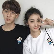 MYSTIQUE.ID-BAJU KAOS COUPLE BOY T-SHIRT LUCU DAN AESTHETIC