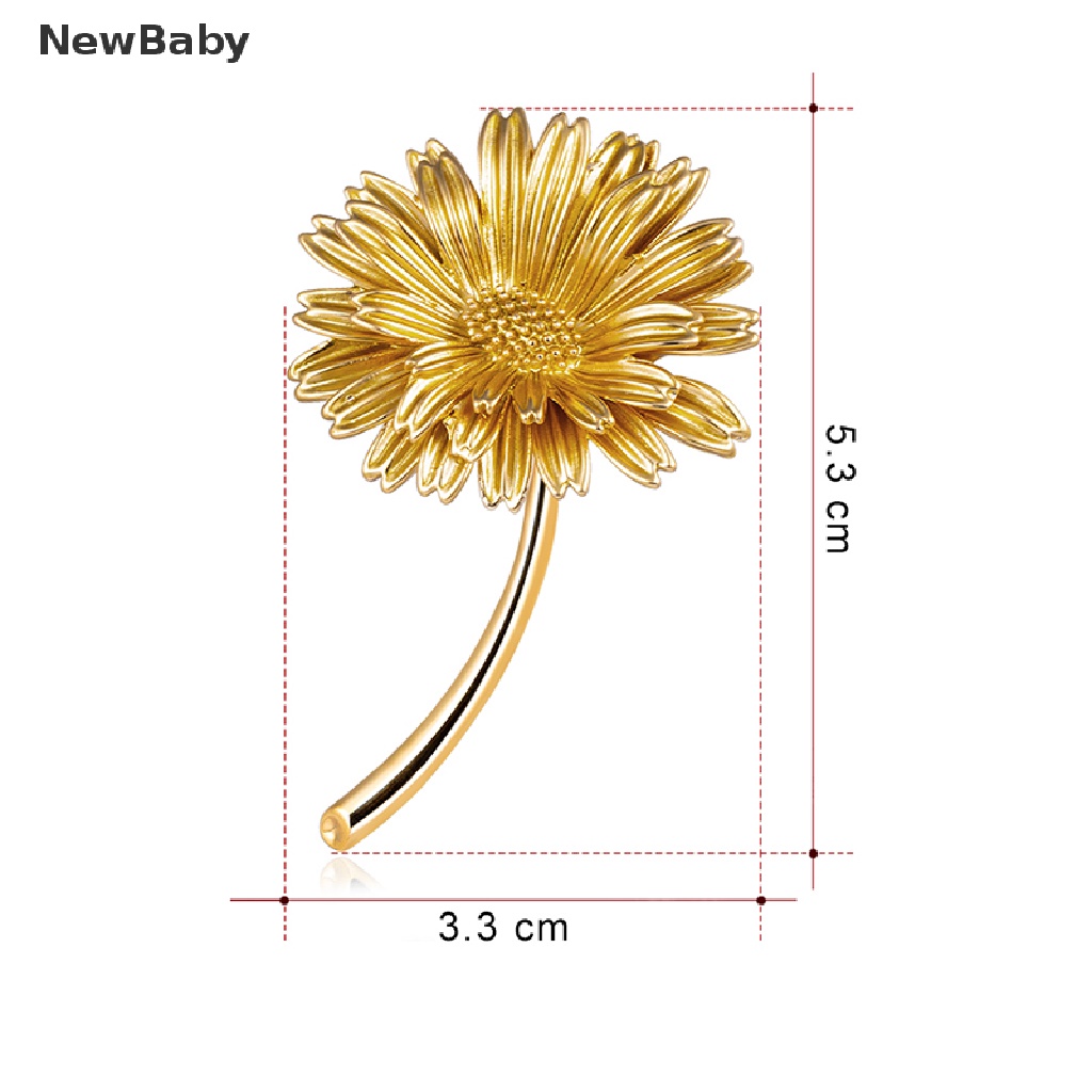 Newbaby Bros Pin Enamel Bunga Aster Untuk Aksesoris Pakaian Wanita