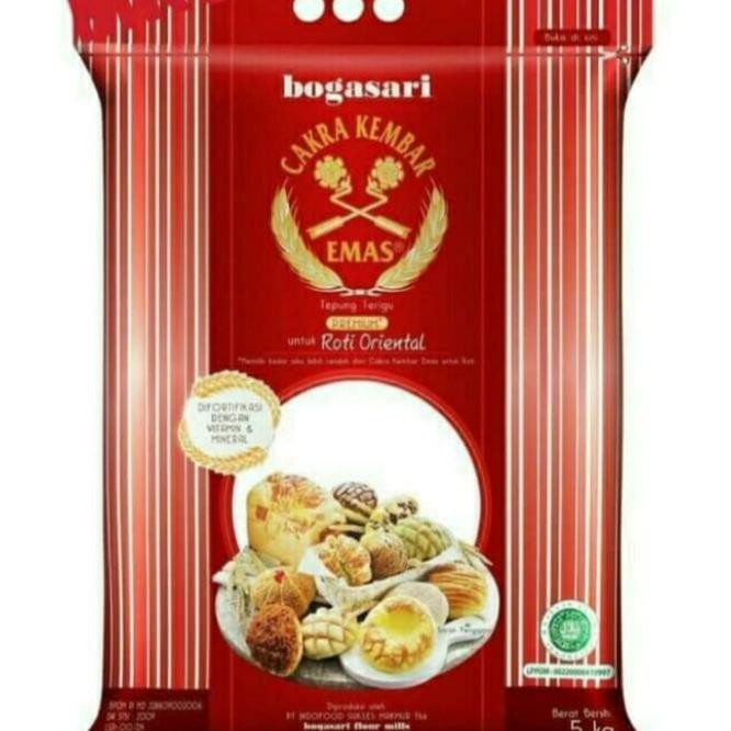 

I2Vy Tepung Cakra Kembar Emas Bogasari Premium Oriental 5 Kg D9I5