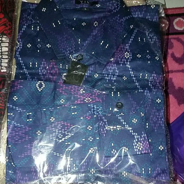 Ameliashop16 Kemeja Batik Songket Pria Diamond M L Xl Xxl Xxxl
