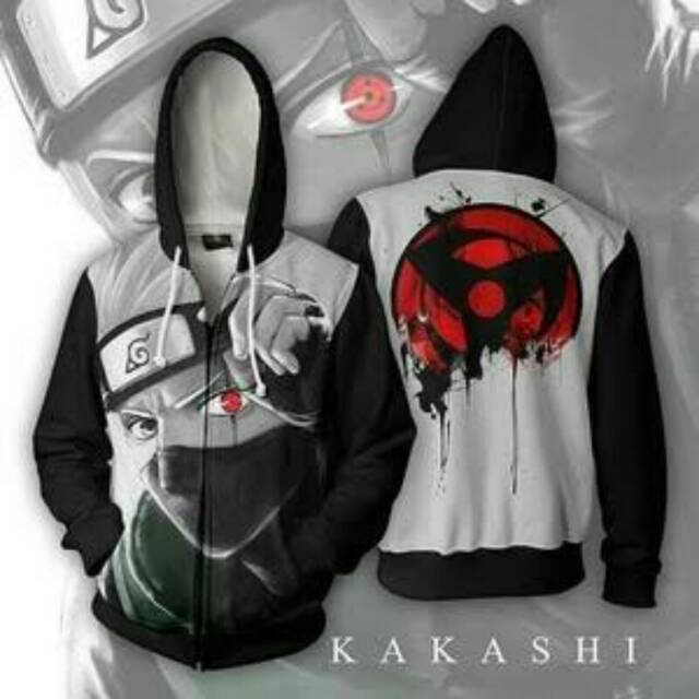 jaket anime naruto kakashi sharingan 3D fullprint