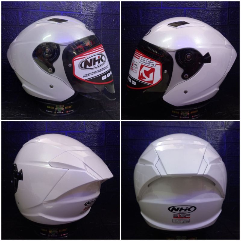 HELM NHK S1 GP PRO SOLID STAR WHITE NHK S1 WHITE ORIGINAL TERMURAH