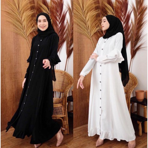 GAMIS BUSUI HERA GAMIS POLOS MOSCREPE PREMIUM DRESS POLOS GAMIS KANCING