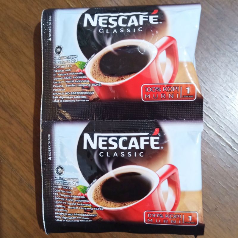 

Kopi Nescafe Classic Renceng Renteng isi 10 sachet x 2gr Robusta Instant Dalgona Coffee