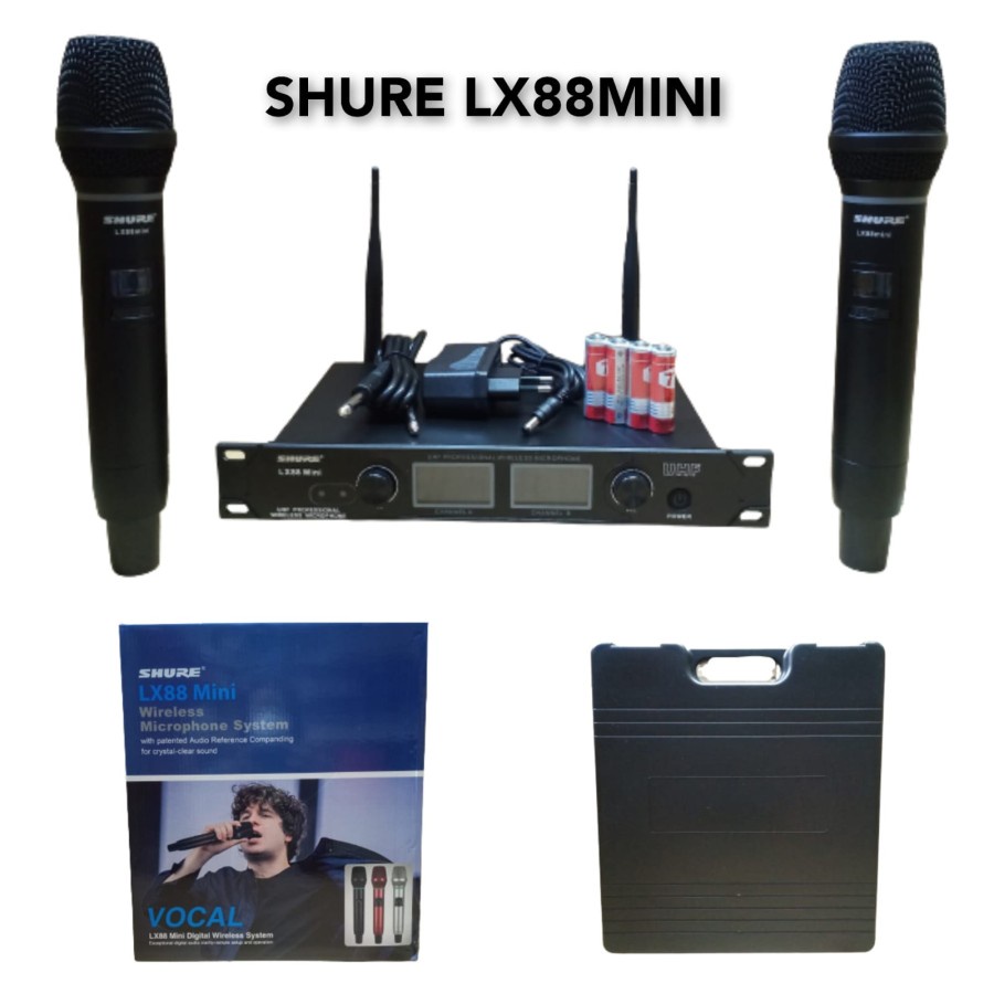 MIC WIRELESS HANDLE SHURE LX 88 MINI HANDHELD VOCAL MICROPHONE WIRELES