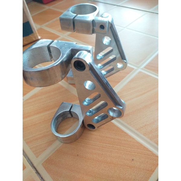 pangkon lampu motor breket dudukan cnc lampu motor pesek bulat as 31dan 33
