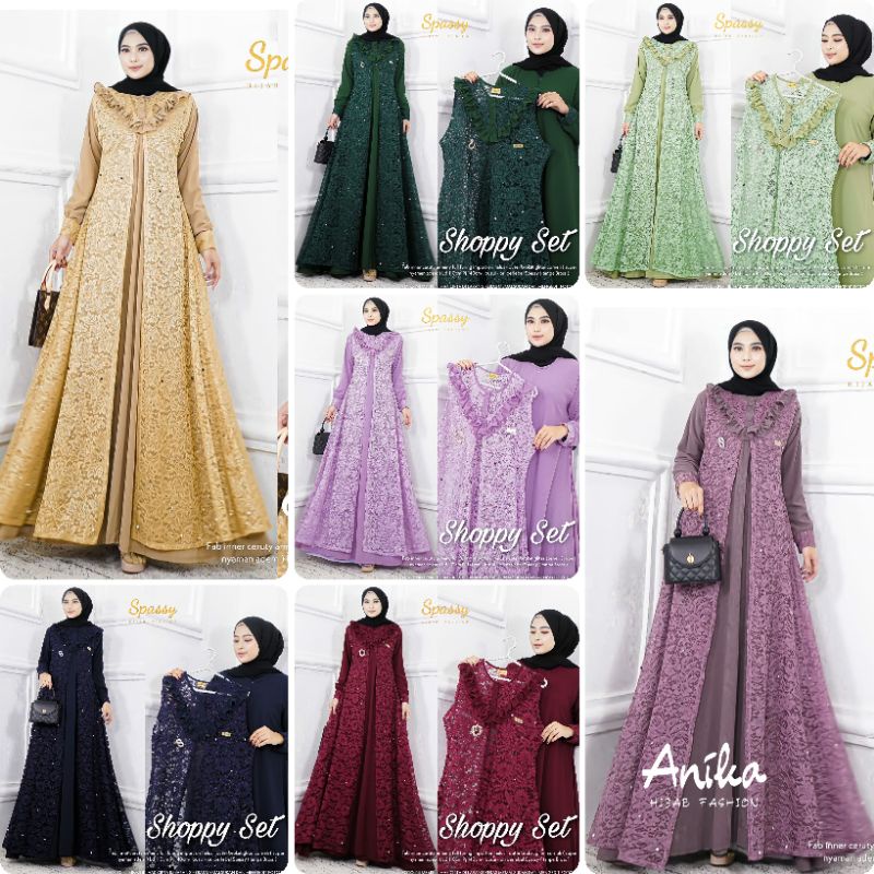 SHOPPY SET BY SPASSY. PRODUK ORIGINAL SPASSY. DRESS ONE SET TERBARU