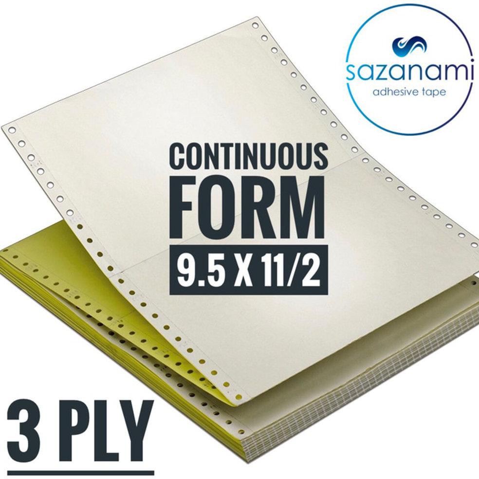 

TERMURAH PLY 3 PLY CONTINUOUS FORM 9.5 X 11 BAGI 2 KERTAS KOMPUTER KERTAS LUBANG 3PLY