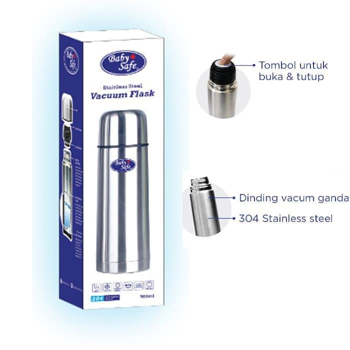 Baby Safe TER01 Stainless Steel Vacuum Flask 350ml