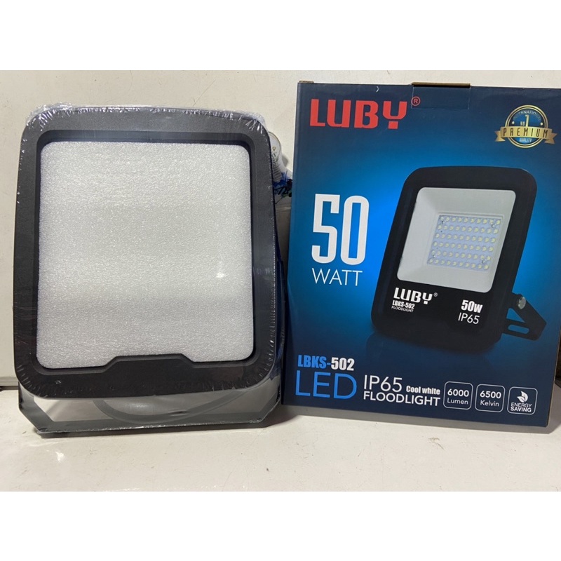 Lampu Sorot / Lampu Tembak LED Putih 50 Watt-502 PREMIUM LUBY - SNI