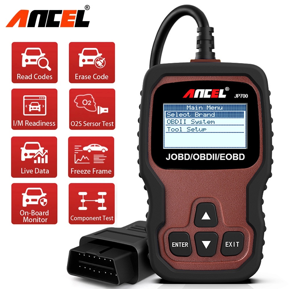 Ancel JP700 JOBD OBD2 Scanner untuk Jepang Toyota Mobil Otomotif Alat Diagnostik for Honda Nissan