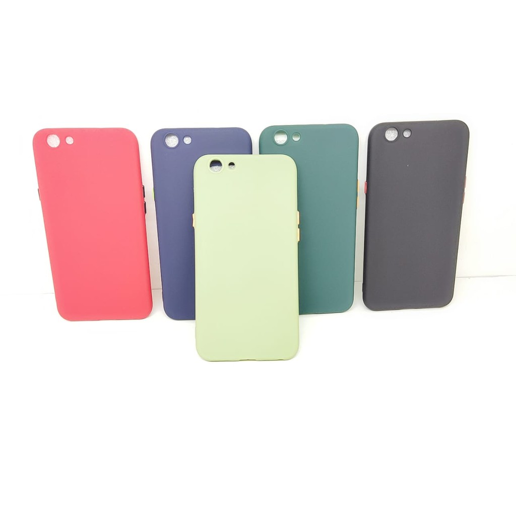 SMPC TPU Candy Oppo F1s A59 A1601 5.5 inch SoftCase Macaron Protection Camera Tombol Warna