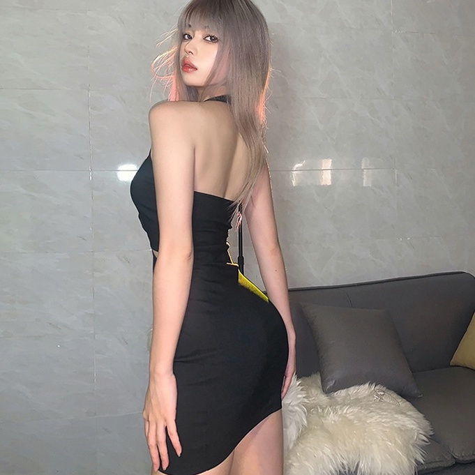 【AMY J】Hollow Out Ruched Backless Party Bandage Sexy Mini Bodycon Dresses 7036