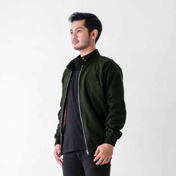 Jaket Pria Original Harrington Twickenham - Jaket Kasual Pria Army