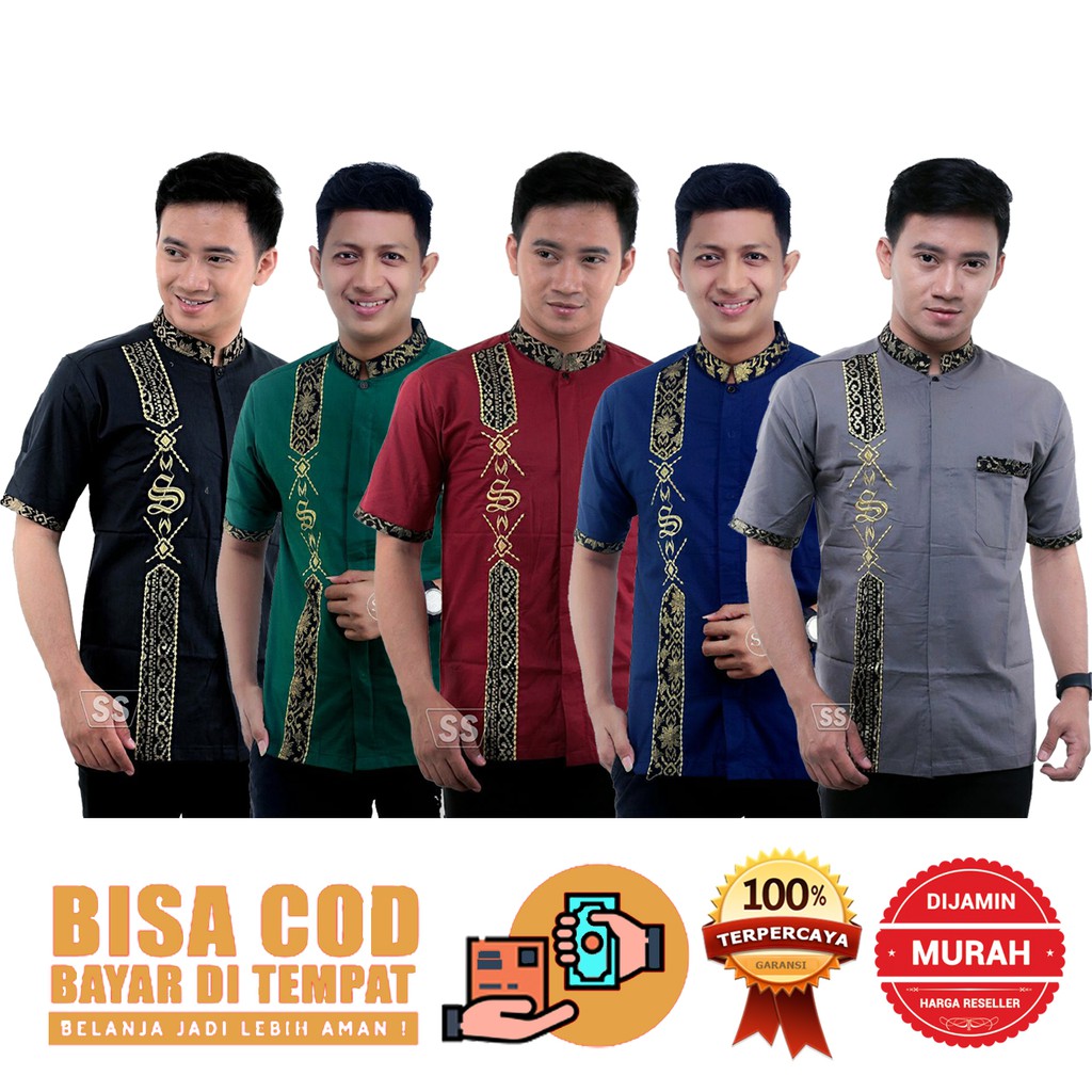 Toko Grosir Kemeja Lengan Pendek Hem Pria Hem Batik Koko Dewasa Batik Koko Batik Bisa Bayar Di Tempat Bk1 J7Bey3Hmpwnzy