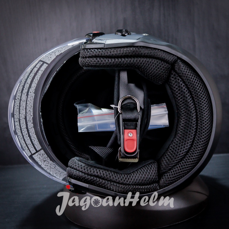 ZEUS Helm ZS-610 SOLID| BLACK DOFF | ZS 610 | ZS610 Double Visor-5