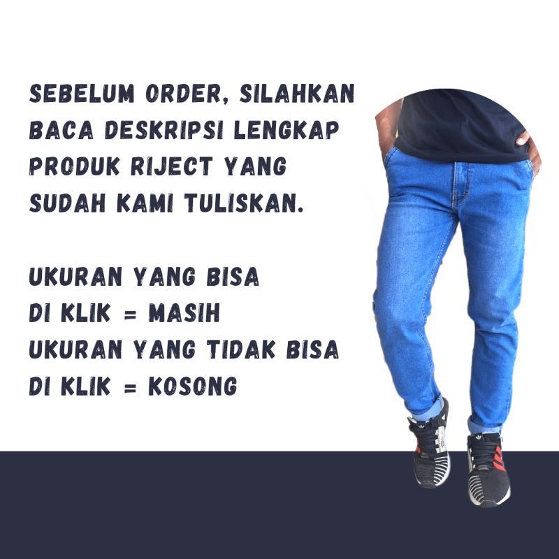 Celana Jeans Pria Panjang Riject Cacat Dari Konveksi