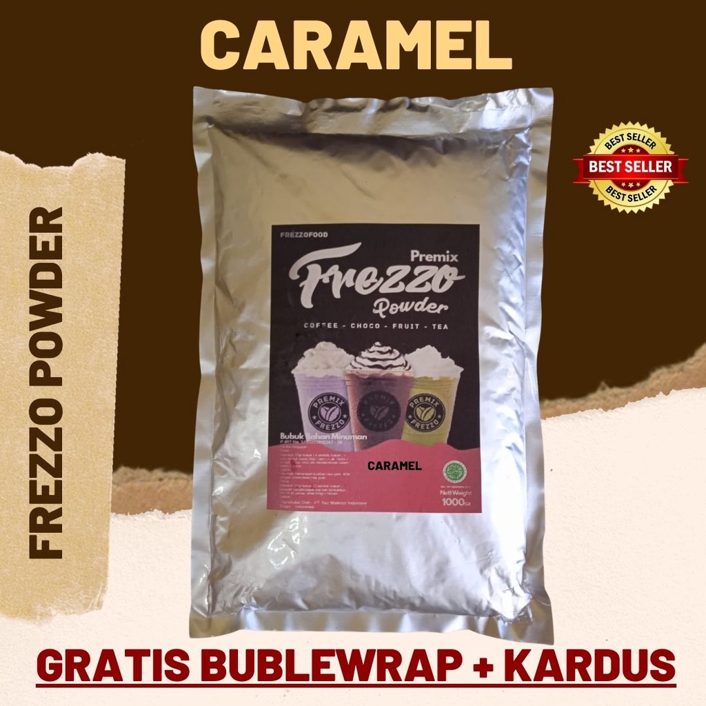 

BUBUK MINUMAN INSTAN 1 KG RASA CARAMEL FREZZO POWDER DRINK | SERBUK MINUMAN KARAMEL BOBA BROWN SUGAR
