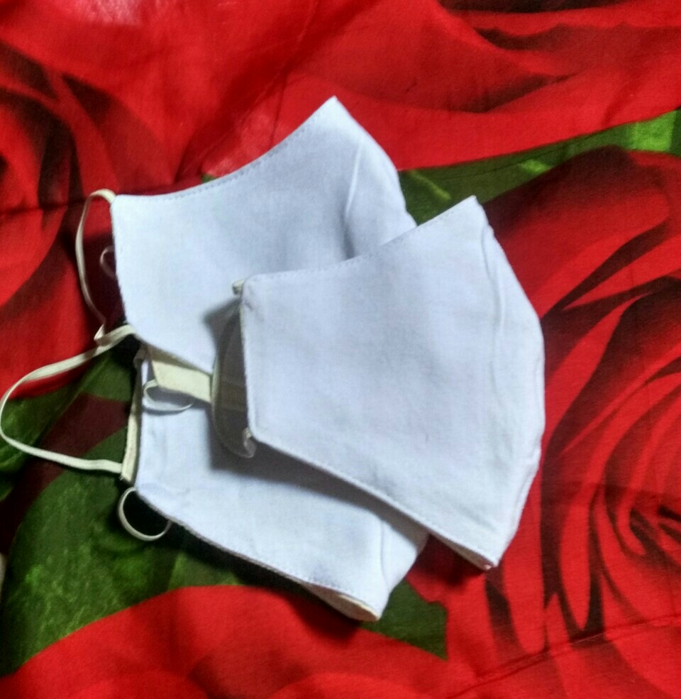 Masker Kain Sritex Original Premium Non Medis Anti Air Anti Microbial 2 Ply Lapis Warna Putih Murah