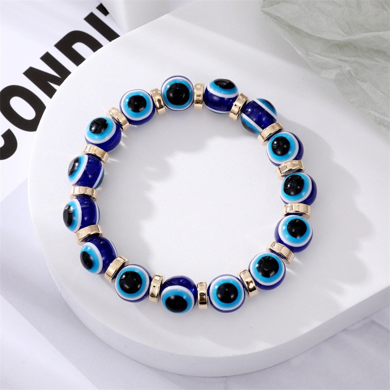 Gelang Manik-Manik Evil Eye Handmade Warna-Warni Bahan Resin Untuk Pria Dan Wanita