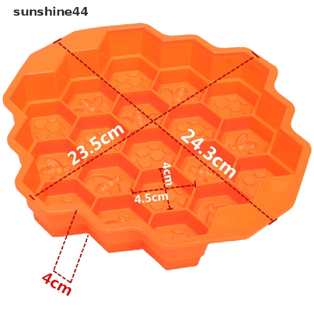 Sunshine Cetakan Adonan Kue &amp; Cokelat Desain Sarang Lebah Dengan 19 Sel