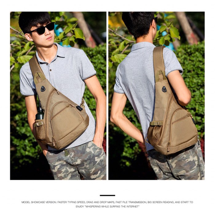 Tas Selempang Pria Tas Slempang Outdoor Army Usb 6039