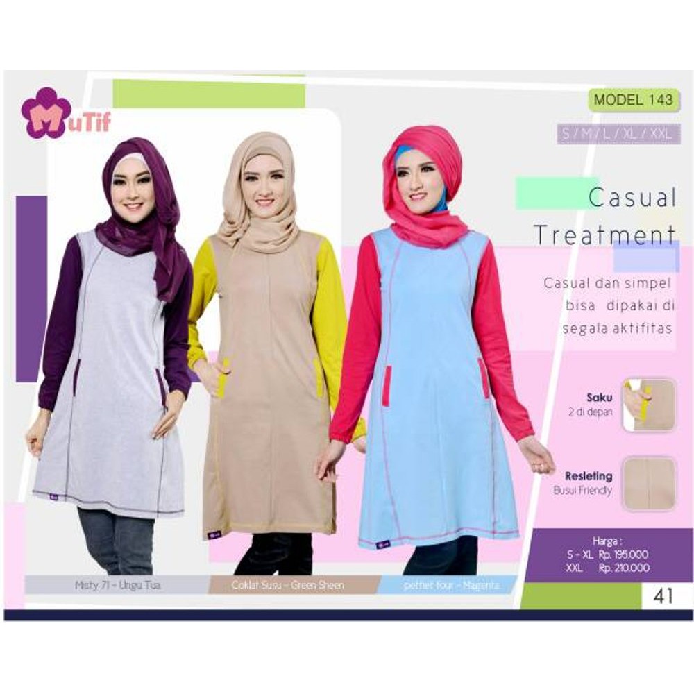 TERLARIS PROMO  Baju muTif 143Hijab fashionSyari AtasanBlouseTunik muslimah