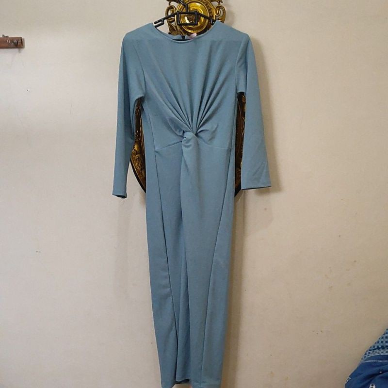 dress gamis bahan  wolfis