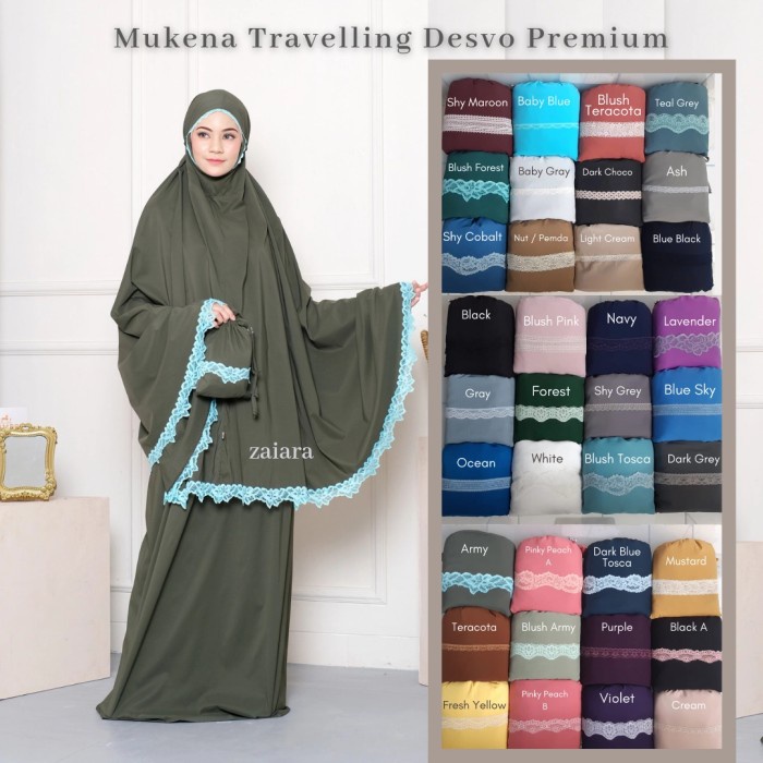 (PROMO) zaiara mukena travelling parasut premium terbaru