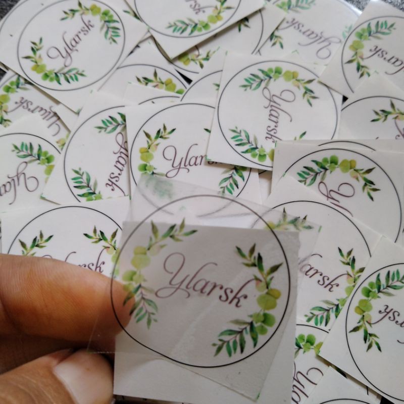 

Stiker Label transparan kotak