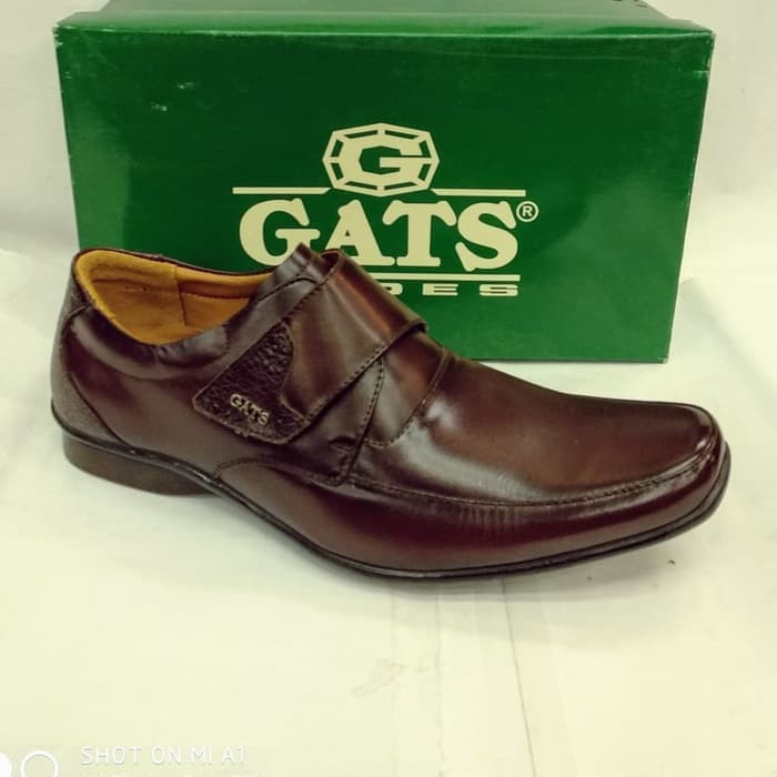 sepatu pantofel kullit gats zu 001 maroon.original gats