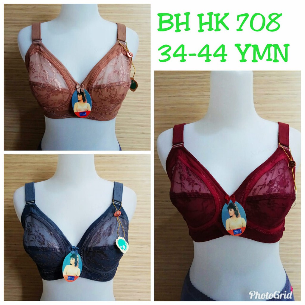 Bh Bra Sister HK 708 Jumbo (Cup B-C) Brokat Renda | Bra Tanpa Busa Tanpa Kawat |fc