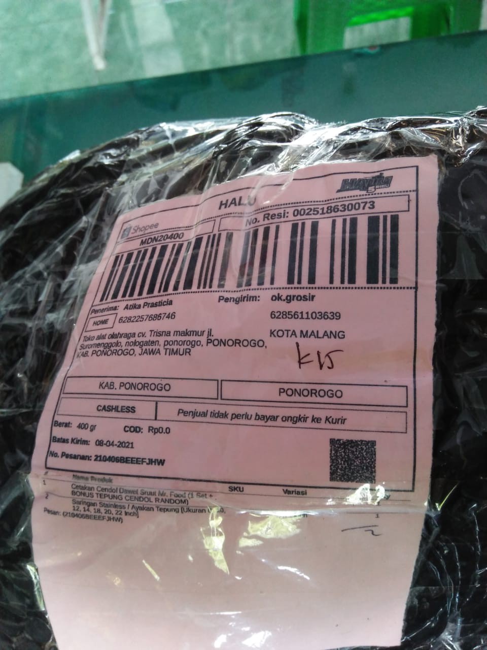 Cetakan Cendol Dawet Sruut Mr. Food (1 Set + Bonus Tepung Cendol Random)