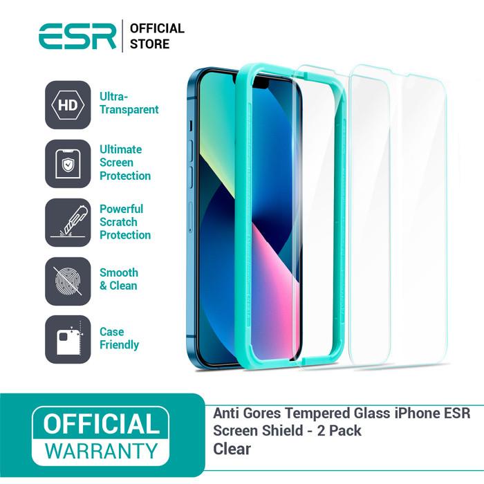 ESR iPhone 13 Mini / 13 / 13 Pro / 13 Pro Max Screen Protector Tempered Glass - Antigores Kaca Isi 1 pcs - Original ESR - 501084 / 501271 / 501272 / 501380