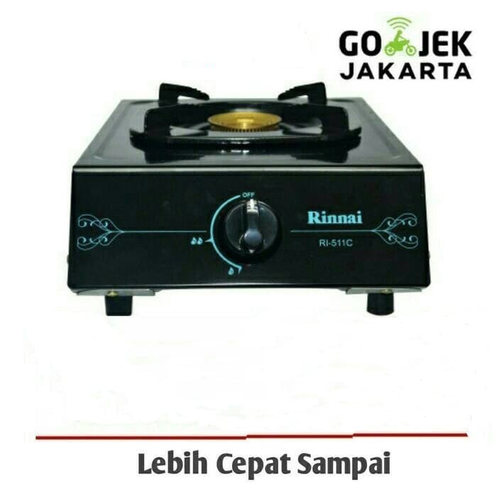 Rinnai  Kompor Gas 1 Tungku Burner Kuningan Rinai RI511 C RI 511C RI-511 C RI 511 C