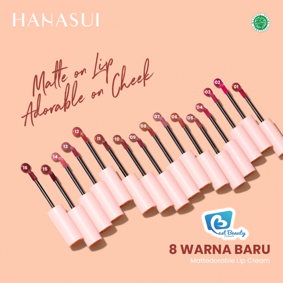 ★ BB ★ HANASUI Mattedorable Lip Cream |Matte Dorable LipCream Lipstick Cair Mate Hanasui|BOBA EDITON