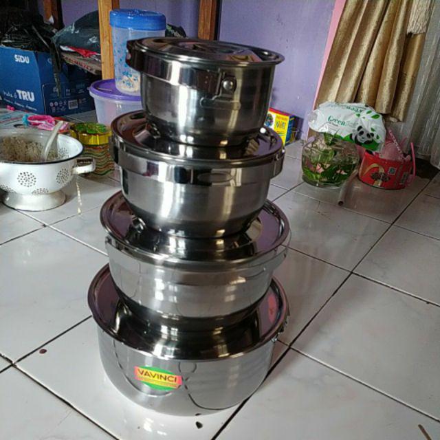 Panci Set Stainless Vavinci London (bisa Untuk Kompor Induksi)