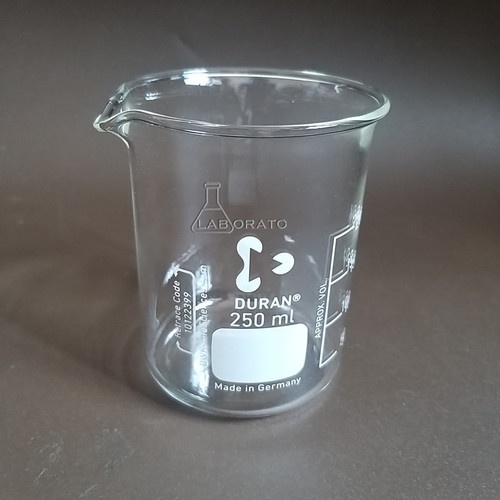 BEAKER GLASS 250ML DURAN GELAS PIALA KIMIA 250 ML Ready Alat LAB