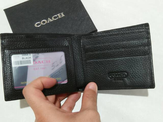 Dompet coach lipat pendek kulit import