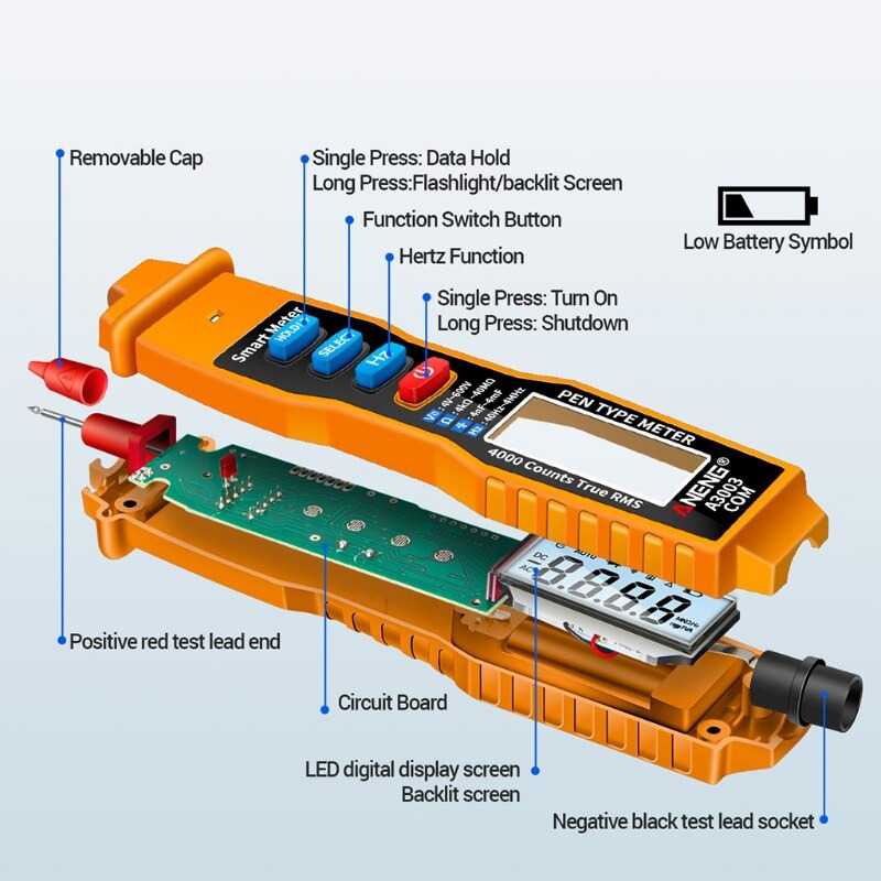 (BISA COD) RVOSTR ANENG Digital Multimeter Voltage Tester Pen - A3003