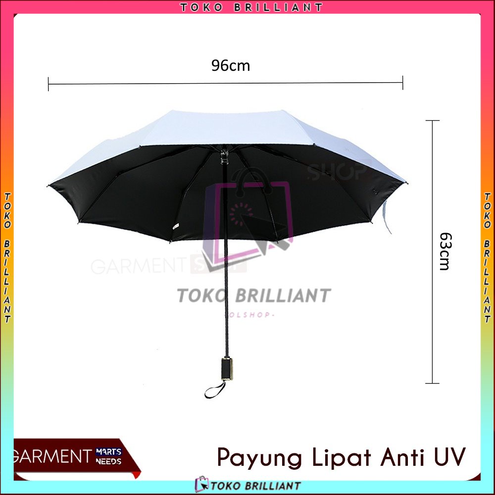 【SEMUA OTOMATIS】 [𝐓𝐄𝐑𝐁𝐀𝐑𝐔] Payung Folding Travel Umbrella Lipat Anti Sinar UV Premium Bagus Bahan Tebal Warna Warni Estetik