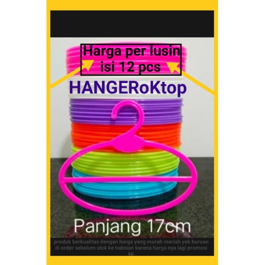 Gantungan Jilbab - Hanger Jilbab Oval Hitam ( 1 Lusin )