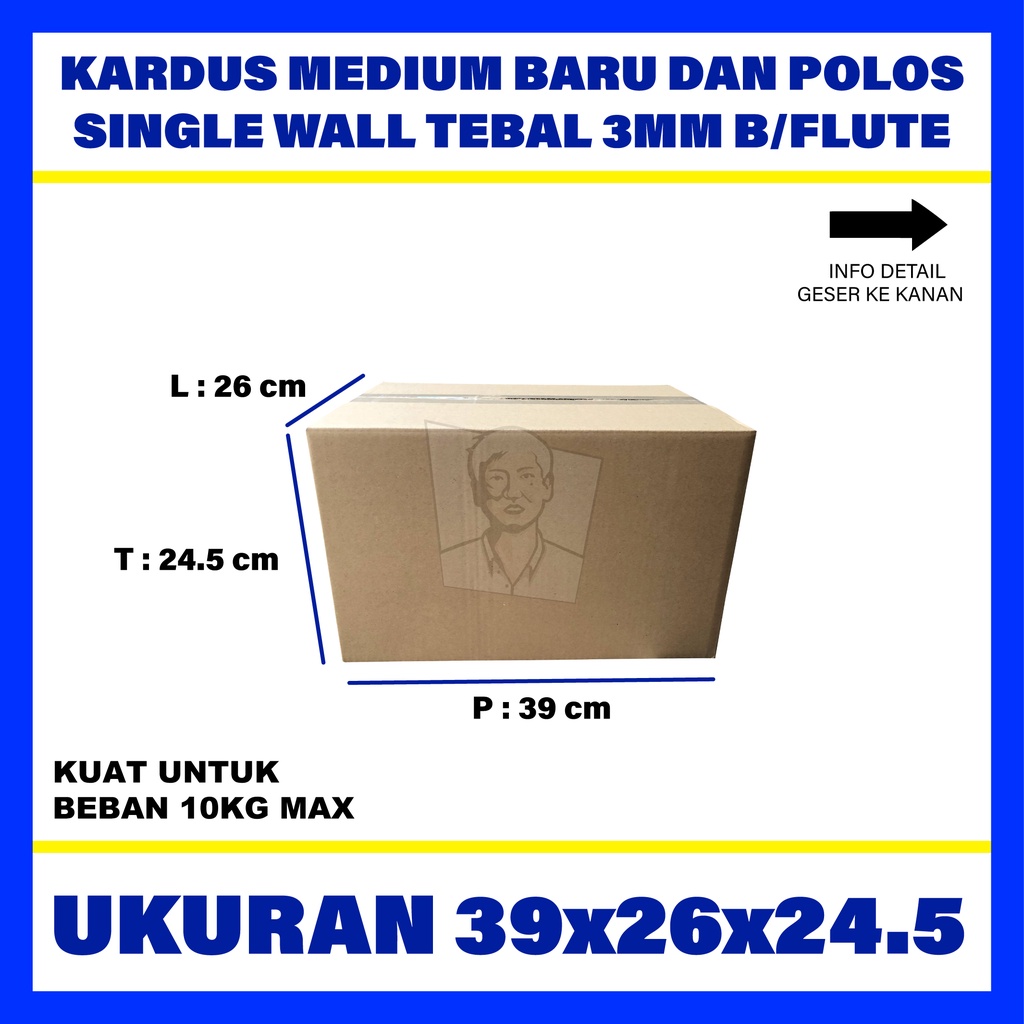 

Kardus Polos Box Karton Packing Murah UK 39 x 26 x 24.5