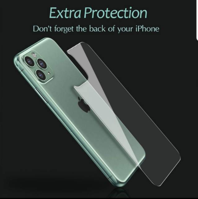 BACK tempered glass BELAKANG IPHONE 11 IPHONE 11 PRO IPHONE 11 PRO MAX screen anti gores kaca