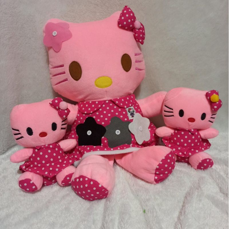 boneka hello Kitty Polkadot beranak 2 Murah