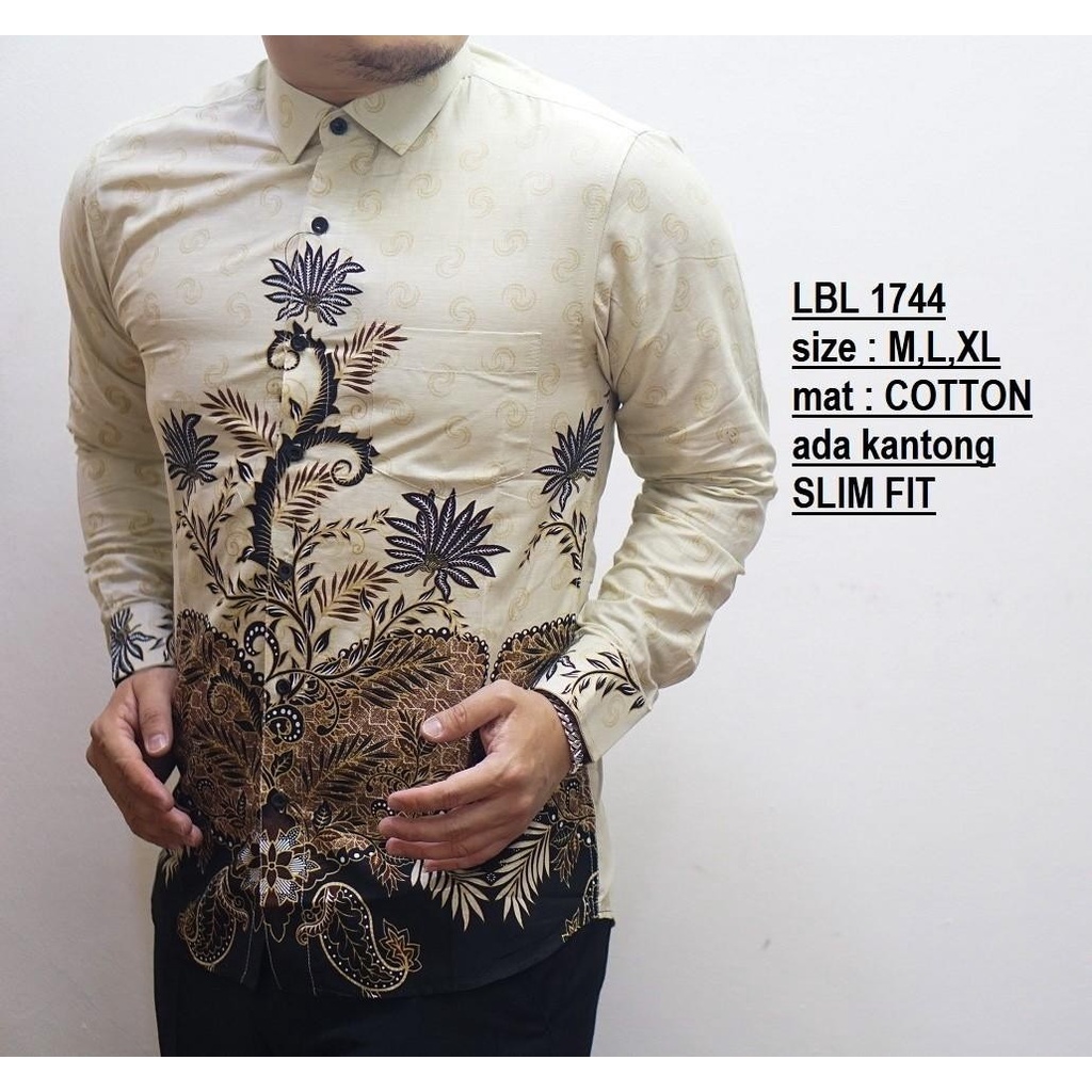 KEMEJA BATIK PRIA SLIM FIT BAJU BATIK PRIA SLIM FIT PREMIUM LBL1744